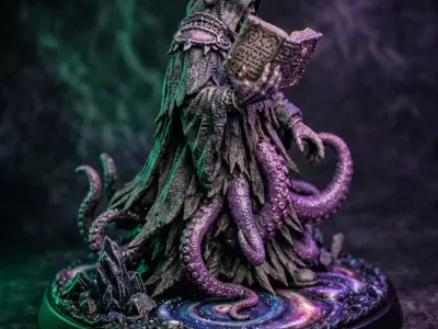 Eldritch Priest 01 Tentacle Cosmic Horror Sci Fi Mini STL 3D print model