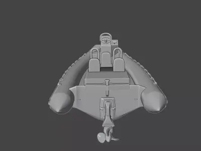 Rigid Hulled Inflatable Boat 3D Printable 3D print model