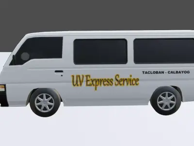 Philippine UV Express Van Low Poly 3D Model Low-poly 3D model