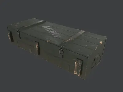 Army Weapon Crate Low-poly 3D model