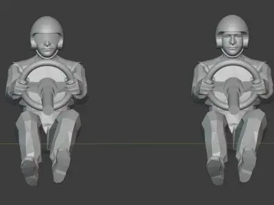 race car driver 3D print model