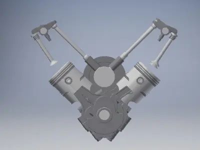 V8 Engine Crankshaft 3D model 3D model