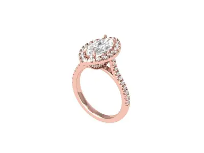 Marquise Art Deco Ring 3D print model buy