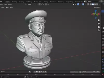 North Korea Vice Marshal Ri Yong-gil Chess Piece 3D print model