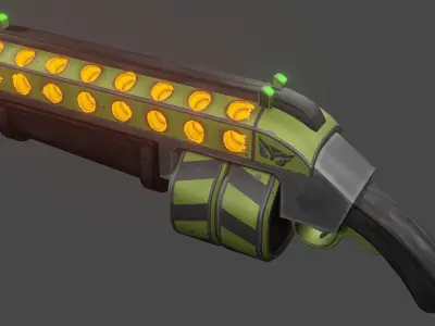 Laser rifle Low-poly 3D model