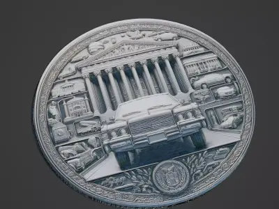 Car Pendant Medallion 3D print model