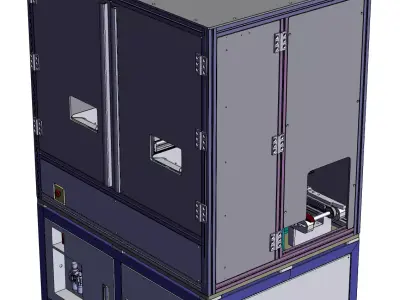 Online double-station PCB board screw machine 3D model