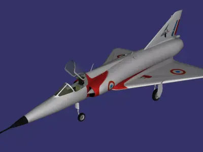 Dassault Mirage 5 Low-poly 3D model