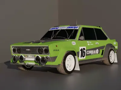 1977 Fiat 131 Abarth Free 3D model