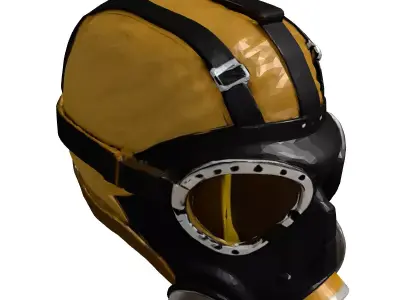 Realistic Industrial Gas Mask 3D Model 3D model