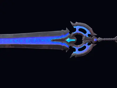 Fantasy Sword - Game Ready - Low-poly 3D model