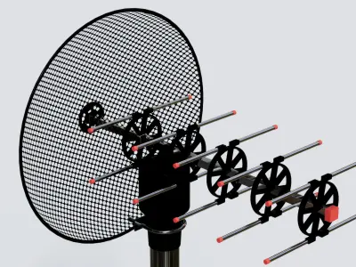 Antenna 09 Low-poly 3D model