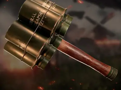 German Grenade Anti Tank VR  AR low-poly 3d model Low-poly 3D model