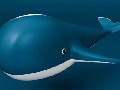 3D Whale  Low-poly 3D model