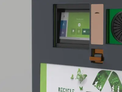 Recycling Machine For glass and plastic and aluminum cans  3D model