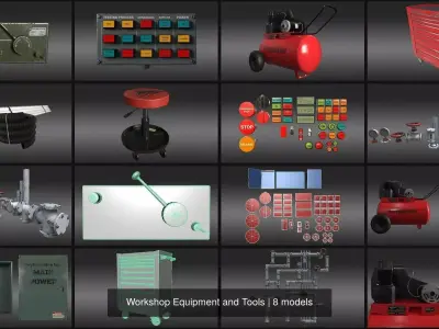 Workshop Equipment and Tools 3D Model Pack
