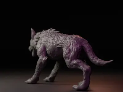 gray wolf 3D print model