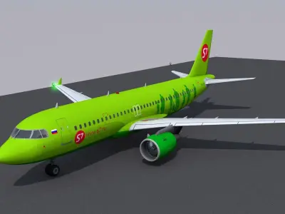 Airbus A320 livery S-7 3D model