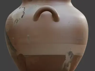 Ancient Egyptian Pottery Pot 3D Model Analysis Low-poly 3D model