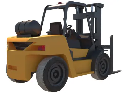 montacarga forklift truck 3D model
