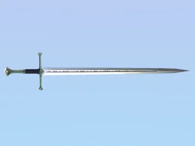 Narsil  Aragorns Sword  Lord of the rings Low-poly 3D model