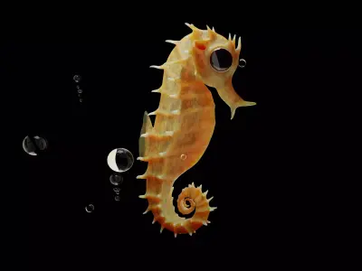 Sea horse 3D model purchase