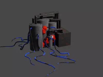 sci-fi lowpoly bomb Low-poly 3D model