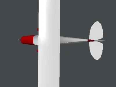 Cessna Airplane Low-poly 3D model