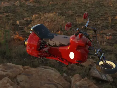 Scifi  motocycle Free 3D model