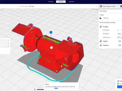 grinding machine 3D print model