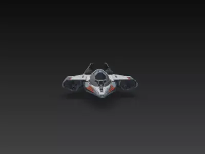 Sci-Fi Compact Strike Fighter Spaceship 3D Print STL 3D print model