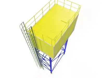 40 TON SILO Low-poly 3D model