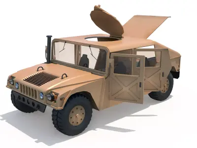 Army Vehicle  Low-poly 3D model