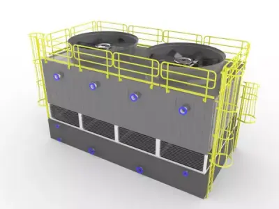 Cooling tower torre de enfriamiento 3D model