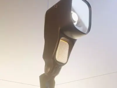 E-scooter front light with procedural PBR material setup 3D model
