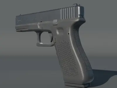 GLOCK 17 handgun high poly 3D model