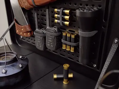 camping equipment Low-poly 3D model purchase