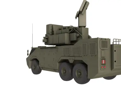 HQ-17AE Air defence System 3D model