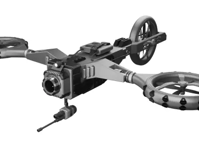Drone UAV cambat model Low-poly 3D model