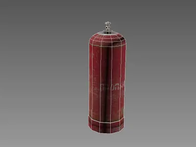 gas-cylinder fire extinguisher Free low-poly 3D model