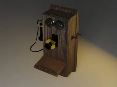 old phone Free low-poly 3D model
