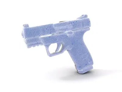 Sleek Black Handgun model pack Low-poly 3D model