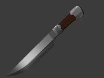 Medieval knife Free 3D model