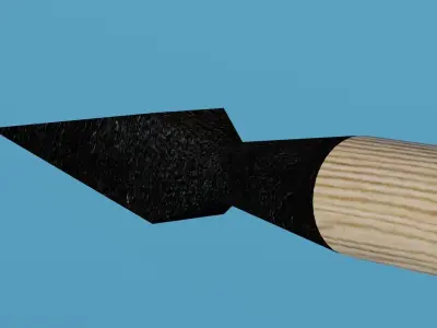 Bodkin Arrow Low-poly 3D model