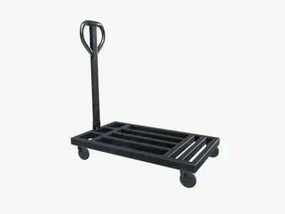 Hand Truck Low-poly 3D model 8