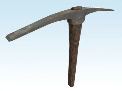 Pick Axe Low-poly 3D model purchase