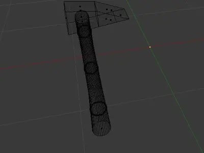 woodcutting axe low poly Free low-poly 3D model