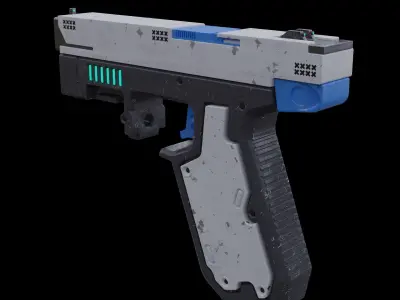 Sci-fi Handgun  HighPoly 3D model