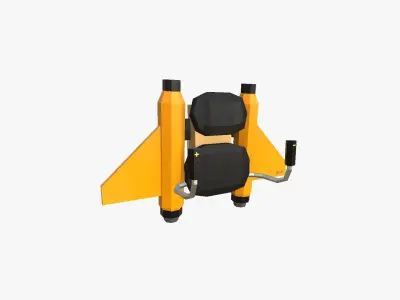 Jetpack Low Poly C01 - SciFi Character Design Low-poly 3D model