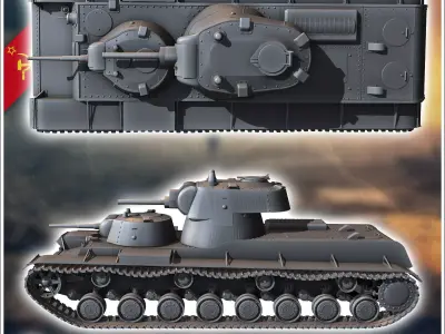 SMK late - Soviet army WW2 Second World East front Ostfront RPG 3D print model